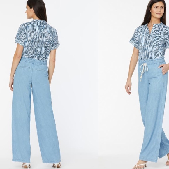 NYDJ Paperbag High Waist Wide Leg Pant - Picture 2 of 4